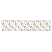 トリックまたはトリートタイポグラフィ(スパイダパターンID680) ショートテーブルランナー (横)