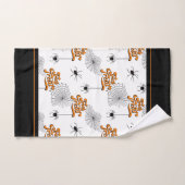 トリックまたはトリートタイポグラフィ(スパイダパターンID680) バスタオルセット (ハンドタオル)