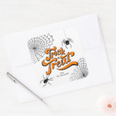 トリックまたはトリートタイポグラフィ(Spiders ID680) スクエアシール (封筒)