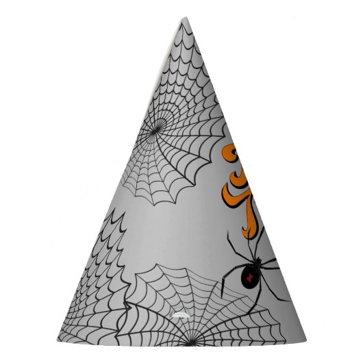 トリックまたはトリートタイポグラフィ(Spiders ID680) パーティーハット (左)