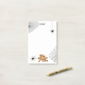 トリックまたはトリートタイポグラフィ(Spiders ID680) ポストイット (デスク上)