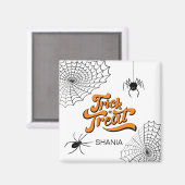 トリックまたはトリートタイポグラフィ(Spiders ID680) マグネット (正面/裏面)