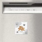 トリックまたはトリートタイポグラフィ(Spiders ID680) マグネット (インサイチュ (食洗機))