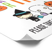 トリックまたはトリートハッピーハローウィンキャンディポーチサイン ポスター (角)