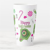 トリックまたはトリートハッピーハローウィン甘い死+キャンディ カフェラテマグ (正面)