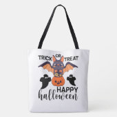 トリックまたはトリートハッピーハローウィン トートバッグ (裏面)