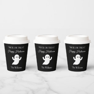 トリックまたはトリートハロウィン不気味幽霊かわいい黒 紙コップ