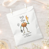 トリックまたはトリートハロウィーンの好意バッグ フェイバーバッグ (クリップ留めされた状態)