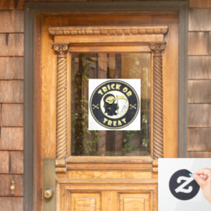 トリックまたはトリートハロウィーンの死神キャラクター ウィンドウサイン