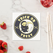 トリックまたはトリートハロウィーンの死神キャラクター スタンダードカクテルナプキン (インサイチュ)