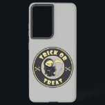 トリックまたはトリートハロウィーンの死神キャラクター SAMSUNG GALAXY S21 ULTRAケース<br><div class="desc">ハロウィーンタイポグラフィトリックまたはトリートグリム死神の死</div>