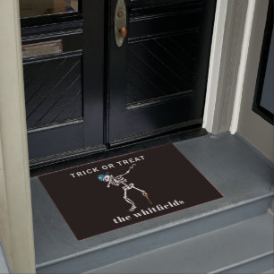 トリックまたはトリートハロウィーンダビング海賊カスタム ドアマット