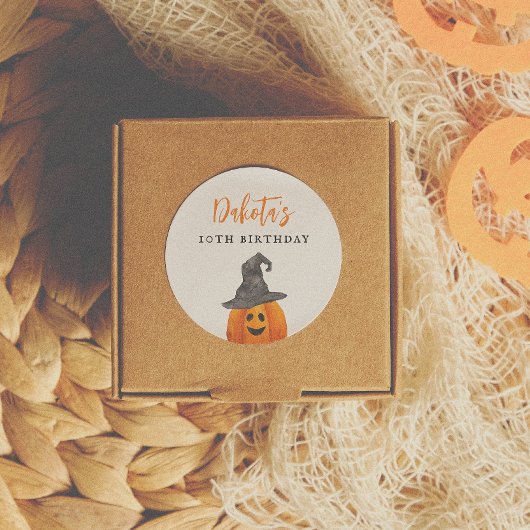 トリックまたはトリートハロウィーンパンプキン誕生日の好意 ラウンドシール