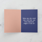 トリックまたはトリートハロウィーン水色のバーマンキャット カード (内部)