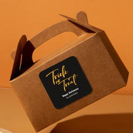 トリックまたはトリートハロウィーン特典トリートステッカー スクエアシール