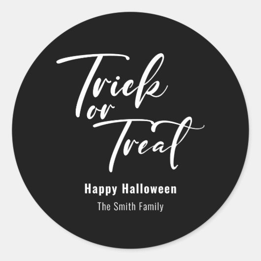トリックまたはトリートハロウィーン特典トリートステッカー ラウンドシール (正面)