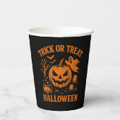 トリックまたはトリートハロウィーン紙カップ 紙コップ (裏面)