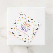 トリックまたはトリートハロウィーン誕生日をテーマにしたメッセージカード フェイバータグ (インサイチュ)