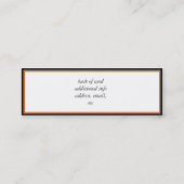 トリックまたはトリートハロウィーン雪だるま スキニー名刺 (裏面)