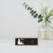 トリックまたはトリートハロウィーン雪だるま スキニー名刺 (スタンド正面)