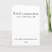 トリックまたはトリートハロウィーン カード (裏面)