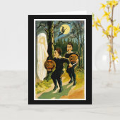 トリックまたはトリートハロウィーン カード (黄色い花)