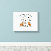 トリックまたはトリートハロウィーン キャンバスプリント (インサイチュ (ウッドフロア))