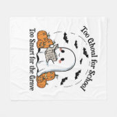 トリックまたはトリートハロウィーン フリースブランケット (正面(横))