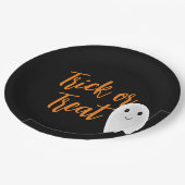 トリックまたはトリートハロウィーン ペーパープレート (アングル)