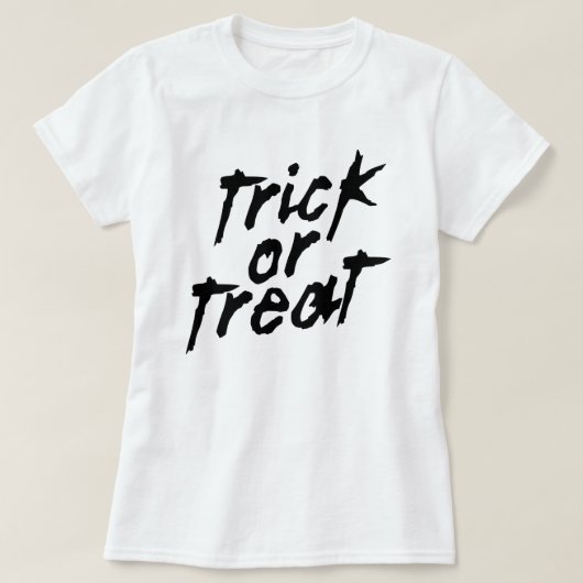 トリックまたはトリートハロウィーンTシャツ Tシャツ (デザイン正面)