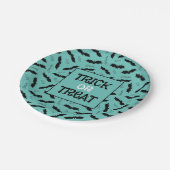 トリックまたはトリートハローウィンパーティこうもり ペーパープレート (アングル)