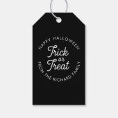 トリックまたはトリートハローウィンパーティの好意ギフトラベル ギフトタグ (裏面)