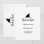 トリックまたはトリートハローウィンパーティブラックハット詳細w ポストカード (正面/裏面)