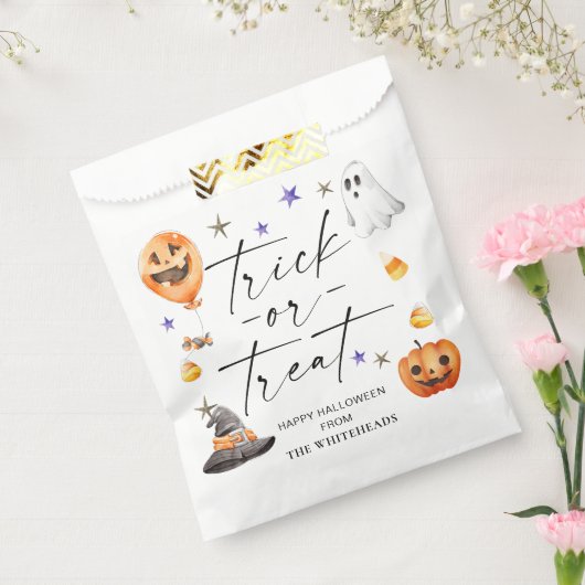 トリックまたはトリートハローウィンパーティ フェイバーバッグ (封をした状態)