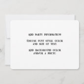 トリックまたはトリートハローウィンパーティ 招待状 (裏面)