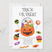 トリックまたはトリートハローウィンパーティ 招待状 (正面)