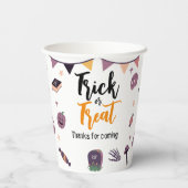 トリックまたはトリートハローウィンパーティ 紙コップ (裏面)