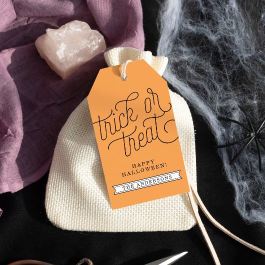 トリックまたはトリートパーソナライズされたハロウィン ギフトタグ