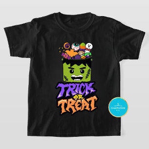 トリックまたはトリートフランケンシュタインハロウィーンTシャツ Tシャツ