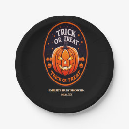 トリックまたはトリートベビーシャワー紙プレート ペーパープレート