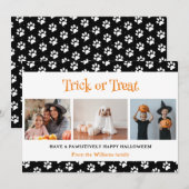 トリックまたはトリートポーズペットフォトハロウィーン シーズンカード (正面/裏面)