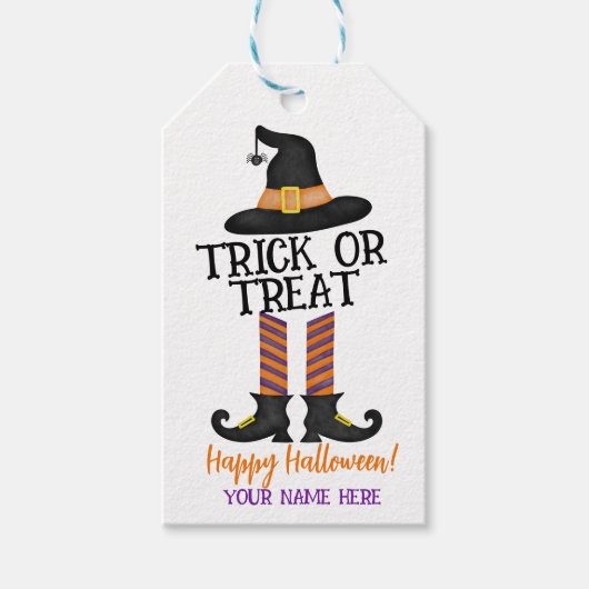 トリックまたはトリートメッセージカード ギフトタグ (正面)