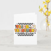 トリックまたはトリートメント放射線腫瘍学ハロウィーン1 カード (黄色い花)