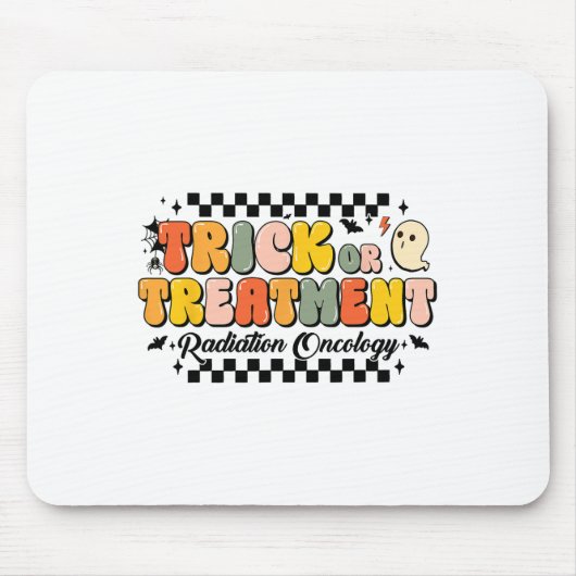 トリックまたはトリートメント放射線腫瘍学ハロウィーン1 マウスパッド (正面)