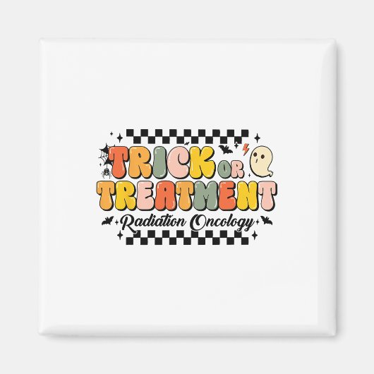 トリックまたはトリートメント放射線腫瘍学ハロウィーン1 マグネット (正面)