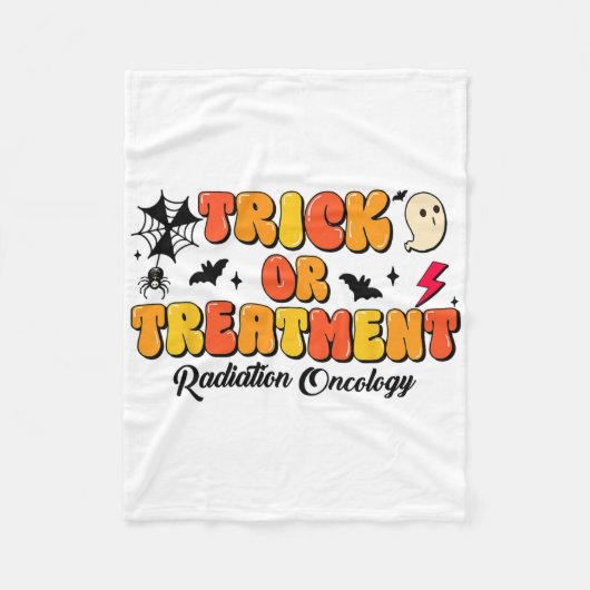トリックまたはトリートメント放射線腫瘍学ハロウィーン2 フリースブランケット (正面)