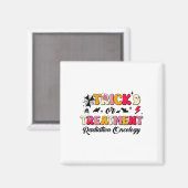 トリックまたはトリートメント放射線腫瘍学ハロウィーン マグネット (正面/裏面)