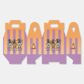 トリックまたはトリートメント紙優先ボックス、切り妻4x2.5x5 フェイバーボックス (見開き)