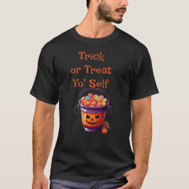 トリックまたはトリートヨーセルフキャンディバケットティーハロウィーン Tシャツ