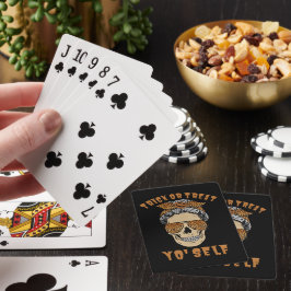 トリックまたはトリートヨー自己の面白いハロウィーンママスカル トランプ